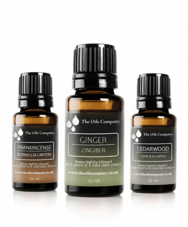 Earth & Spice Grounding Trio (Frankincense, Ginger & Cedarwood)